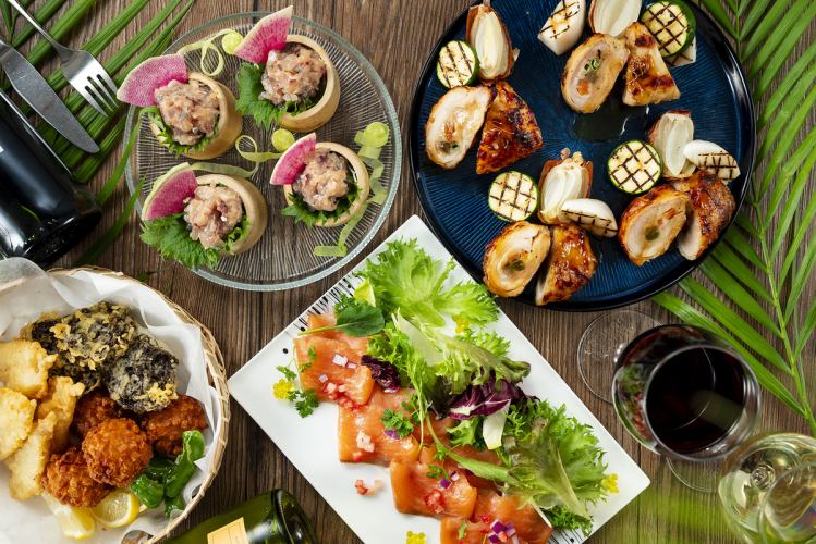 【ディナータイム】★夏の宴会プラン★2時間飲み放題付 料理7品コース♪お一人様5,800円