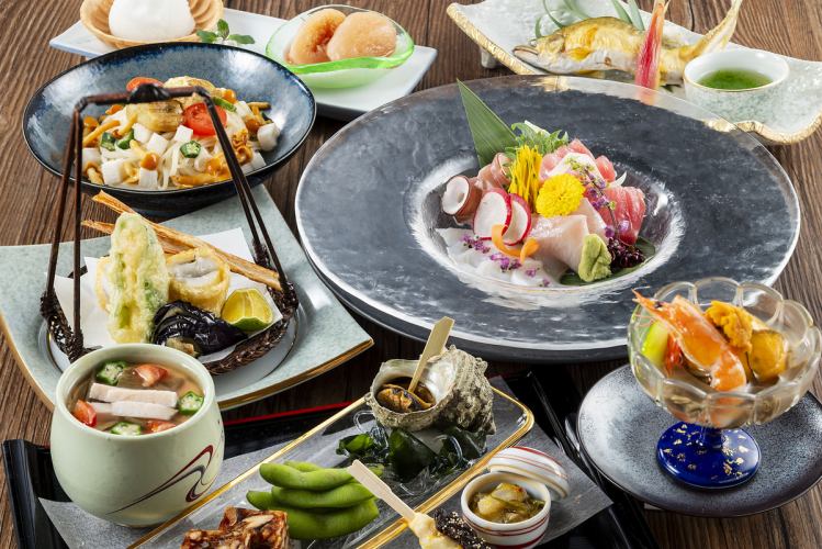 【ディナータイム】個人盛で★旬を楽しむ夏の和会席プラン★料理7品コース☆お一人様6,000円