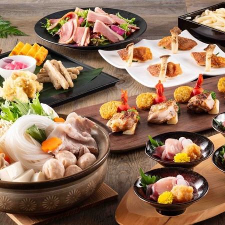 【ディナータイム】★冬の宴会プラン★2時間飲み放題付 料理7品コース♪お一人様5,800円