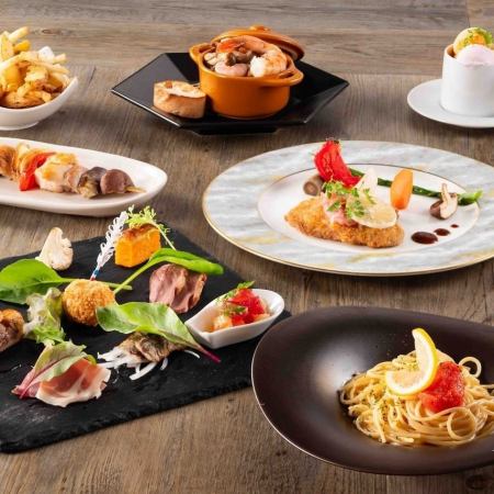 【ディナータイム】★女子会プラン★生ビールOK！ノンアルコール充実♪料理6品☆2時間飲み放題付