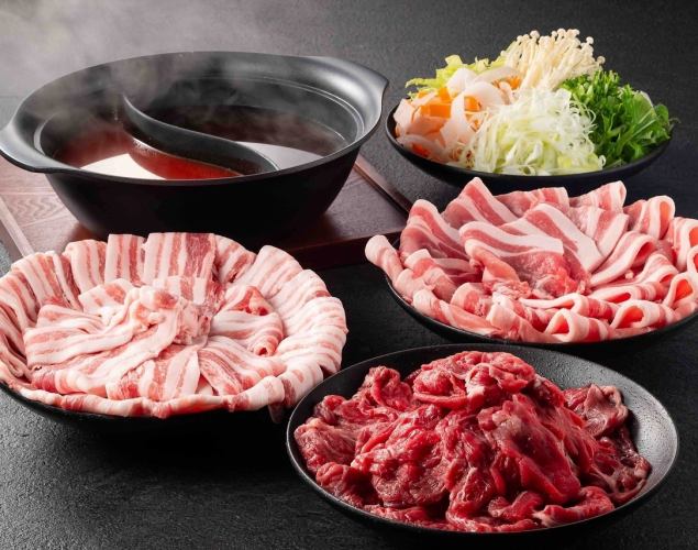 【디너 타임 한정】니가타 브랜드 돼지·설실 숙성소 3종의 120분 뷔페 코스 한 분 5,000엔