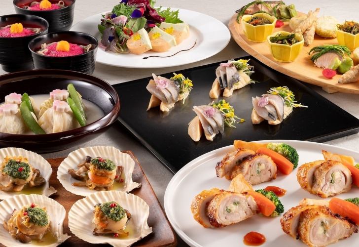 【ディナータイム】★春の宴会プラン★2時間飲み放題付 料理7品コース♪お一人様6,000円