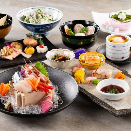 【ディナータイム】個人盛で★旬を楽しむ春の和会席プラン★料理7品コース☆お一人様6,300円