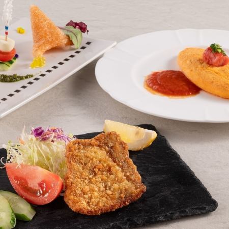 【晚餐時間】★當日供應★ 輕鬆實惠的小份晚餐【西餐】套餐 每人1800日元