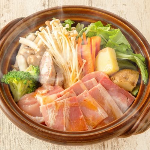 《個室確約》【旬の味覚(鍋)コース】全7品 2時間飲み放題付 5280円⇒4800円(税込)