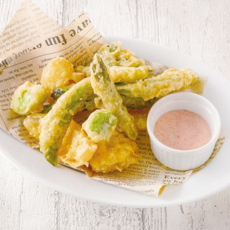 季節野菜のフリット 明太マヨソース