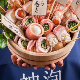 【3時間飲み放題付】●日～木限定●とり酒場名物コース♪もつ鍋/巻き串…全12品4500円