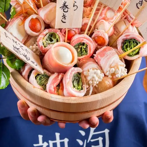ハイボール188円/生ビール299円★焼鳥・野菜巻き串・つくね・餃子など…◎釜飯付き3時間飲み放題コース◎