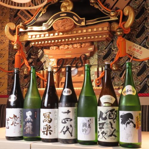 全国の地酒も、レアな銘柄含め多数ご用意しております。その他オリジナルサワーなど充実したドリンク。