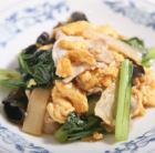 Pork, wood ear mushroom and egg stir-fried with oyster sauce