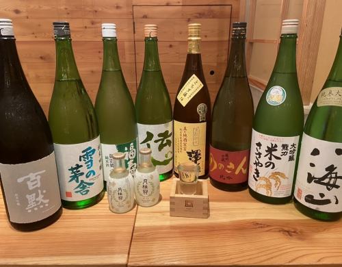 超過 10 種日本酒！