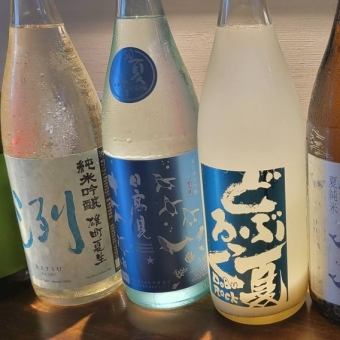 【季節の日本酒コース】季節の日本酒6～8品+日本酒に合う料理2時間飲放題付コース6500円(税込)