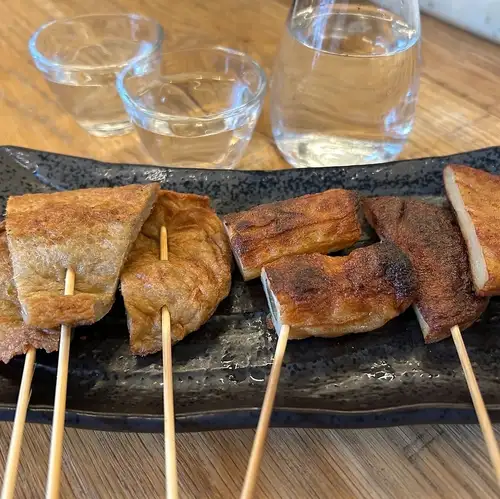 おでん屋のはんぺん串焼き