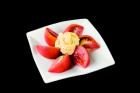 冷やしトマト/ザーサイ和え/豆腐ねぎ和え/長芋千切り前菜