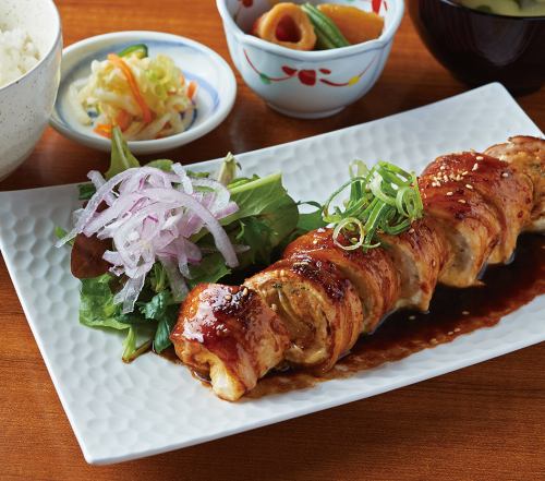 Edo Senju Green Onion and Chicken Meatball Pork Set Meal