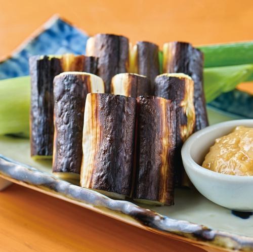 千住葱の黒焼きロースト～ねぎ味噌ぞえ～