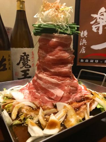 [Friday and Saturday are OK] All 9 dishes & plenty of 3 hours all-you-can-drink easy one recommended meat serving tower hot pot course 5800⇒5000 yen