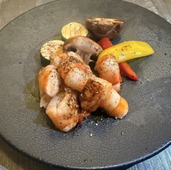 大海老鉄板焼き