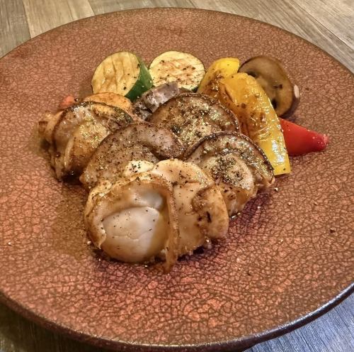 ホタテ鉄板焼き