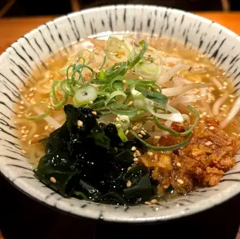 Homemade consommé soup, additive-free salt ramen