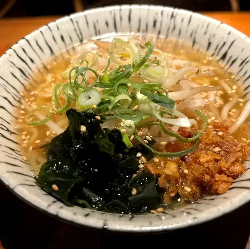 Homemade consommé soup, additive-free salt ramen