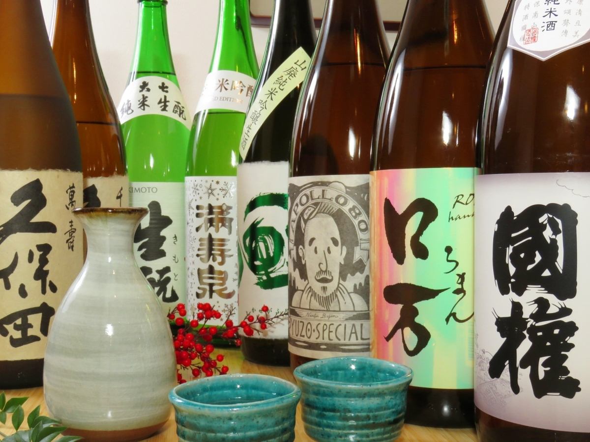 We offer a variety of local sake from Fukushima Prefecture.