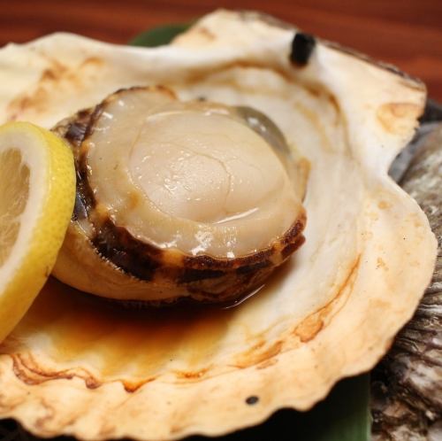 活ホッキ焼/活ホタテ焼