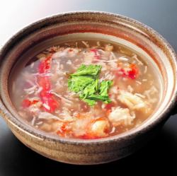 かに幸特製タラバスープ（2人前）/雑炊