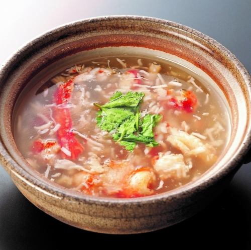 かに幸特製タラバスープ（2人前）/雑炊