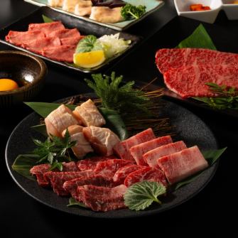 厳選焼肉コース★松阪牛ハラミや松阪牛ホルモン、人気の黒毛和牛など　全12品♪