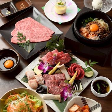 【記念日・女子会に人気♪】名物やきすき 黒毛和牛 松阪牛 特製デザート12品5500円<お料理のみ>