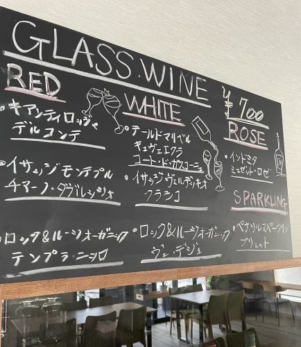 Wine by the glass menu