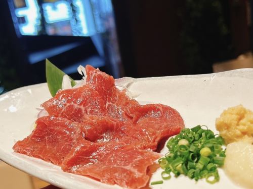 Top quality horse sashimi from Kumamoto