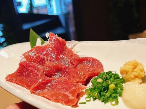 Top quality horse sashimi from Kumamoto