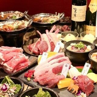 ☆The best mutton experience☆ [C. This is it for a luxurious dinner! Hokkaido Suffolk Enjoyment Course] 10,000 yen (tax included)