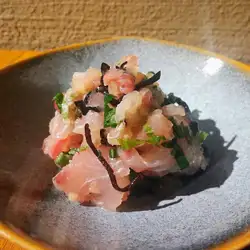 鮮魚と大葉の塩こんぶ和え