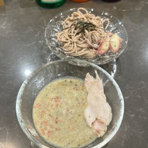 なすと豆乳の冷製つけ蕎麦