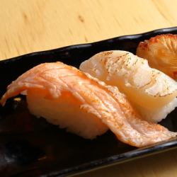 Grilled Samadhi (Shimesaba/Scallop/Salmon)