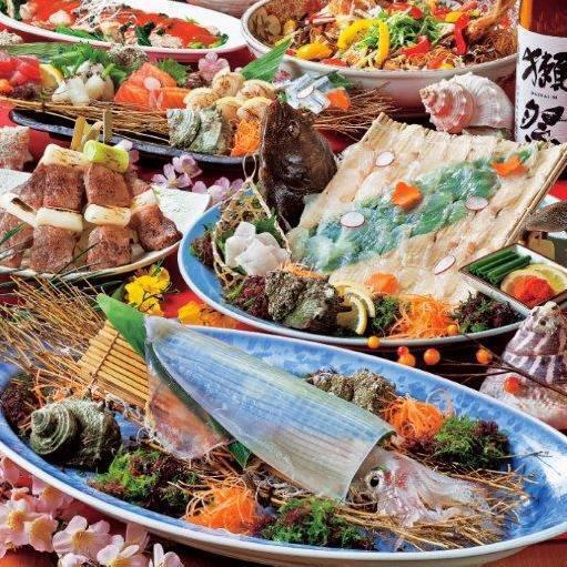 Equipped with a large fish tank ★ A popular restaurant that has been featured on TV! Fresh food because it's in front of Nagahama Market