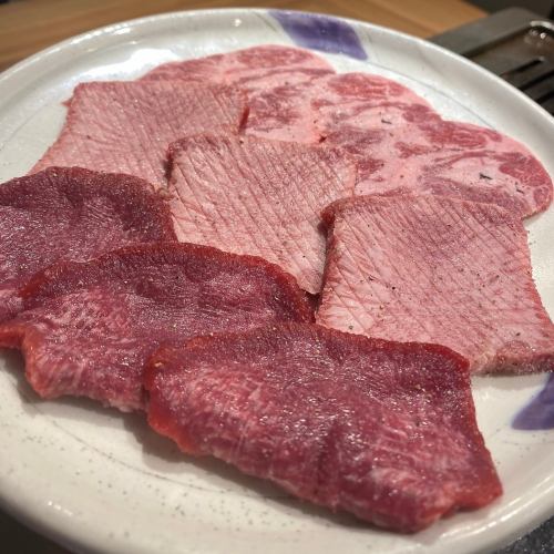 Assortment of three kinds of beef tongue