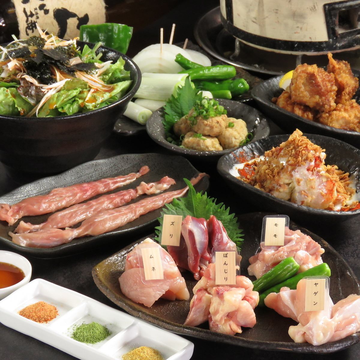 .徳島県産「阿波尾鶏」を使った逸品等、焼物以外のお料理も多数