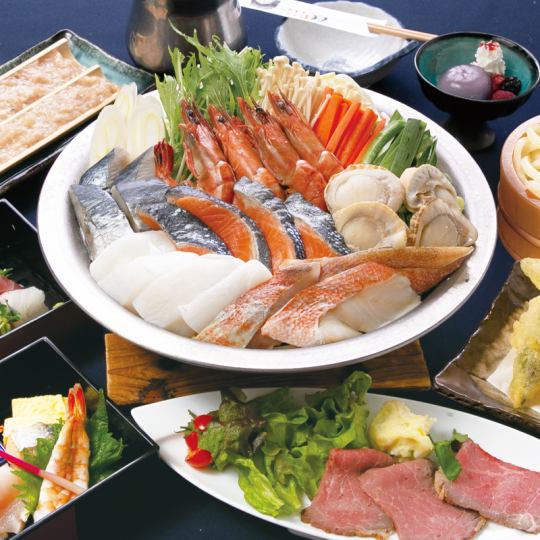 大漁海鮮ちゃんこ鍋全７品+2H飲み放題付き5990円