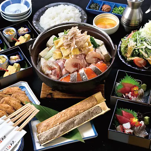 ちゃんこ鍋を中心に旬のお料理+2H飲放付き5000円！歓迎会に◎