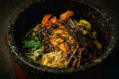 Stone cooked bibimbap