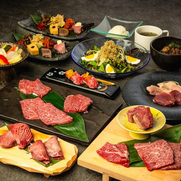 [NEW OPEN Celebration★] "Yakiniku Ushi Special Course" with 10 dishes including yakiniku platter and seared wagyu sushi, 6,000 yen → 5,000 yen