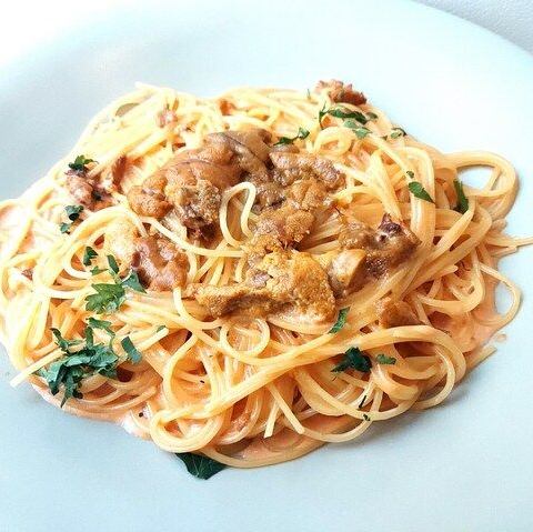 Supreme sea urchin cream sauce spaghetti