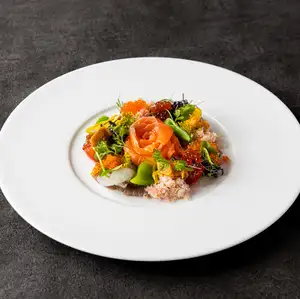 Luxurious fresh fish carpaccio