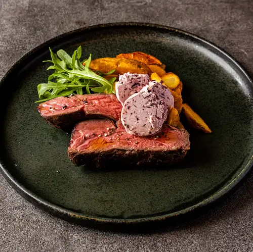 Steak frites with red wine butter