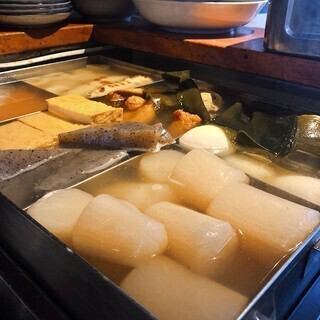看板の京風おでん3時間食べ放題飲み放題付料理16品3500円コース※金曜、祝前、連休祝中日は2.5h