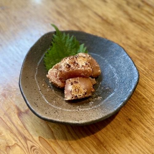 Seared crumbled mentaiko